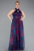 Robe Grande Taille Longue Vert Pétrole ABU1447