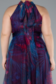 Robe Grande Taille Longue Vert Pétrole ABU1447