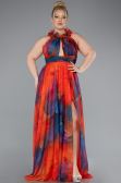 Robe De Soirée Grande Taille Longue Orange ABU4902