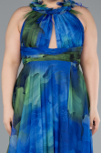 Robe De Soirée Grande Taille Longue Vert d'Eau ABU4902