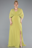 Robe Grande Taille Longue Mousseline Pistache vert ABU4951