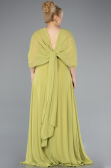 Robe Grande Taille Longue Mousseline Pistache vert ABU4951