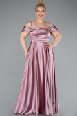 Robe De Soirée Grande Taille Satin Longue Poudre ABU3277