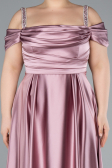 Robe De Soirée Grande Taille Satin Longue Poudre ABU3277