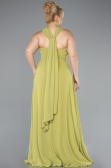 Robe Grande Taille Longue Mousseline Pistache vert ABU4951