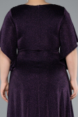 Robe Grande Taille Longue Violet Foncé ABU4914