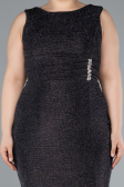 Robe de Soirée Grande Taille Midi Anthracite ABK2338