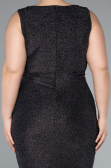 Robe de Soirée Grande Taille Midi Anthracite ABK2338