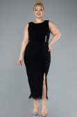 Robe de Soirée Grande Taille Midi Noir ABK2338