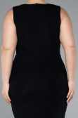 Robe de Soirée Grande Taille Midi Noir ABK2338