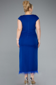 Robe De Fête Grande Taille Midi Bleu Saxe ABK2340