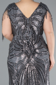 Robe Grande Taille Longue Anthracite ABU4953