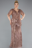 Robe Grande Taille Longue Cuivre ABU4953