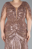Robe Grande Taille Longue Cuivre ABU4953