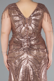 Robe Grande Taille Longue Cuivre ABU4953