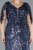 Robe Grande Taille Longue Indigo ABU4953