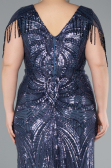 Robe Grande Taille Longue Indigo ABU4953
