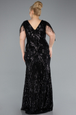 Robe Grande Taille Longue Noir ABU4953