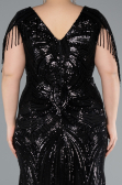 Robe Grande Taille Longue Noir ABU4953