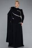 Robe de Soirée Grande Taille Longue Noir ABU4938