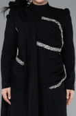 Robe de Soirée Grande Taille Longue Noir ABU4938