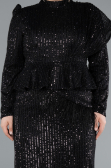 Robe De Soirée Grande Taille Midi Noir ABK2294