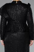 Robe De Soirée Grande Taille Midi Noir ABK2294