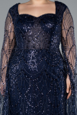 Robe De Soirée Grande Taille Longue Bleu Marine ABU4945
