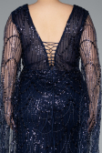 Robe De Soirée Grande Taille Longue Bleu Marine ABU4945