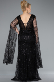 Robe De Soirée Grande Taille Longue Noir ABU4945