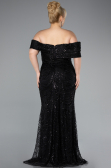 Robe Grande Taille Longue Noir ABU4947