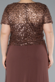 Robe De Soirée Grande Taille Mousseline Longue Cuivre ABU4806