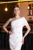 Robe de Cérémonie Midi Blanc ABK2337