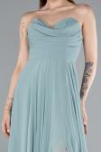 Robe de Soirée Longue Mousseline Menthe ABU4966