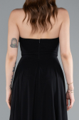 Robe de Soirée Longue Mousseline Noir ABU4966