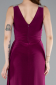 Robe de Soirée Longue Prune ABU4967