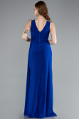 Robe de Soirée Longue Bleu Saxe ABU4967