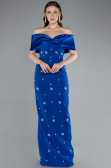 Robe de Soirée Longue Bleu Saxe ABU4973