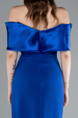 Robe de Soirée Longue Bleu Saxe ABU4973