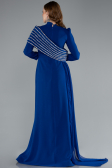 Robe De Soirée Grande Taille Longue Bleu Saxe ABU4977