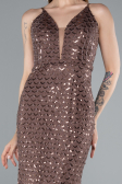 Robe de Soirée Longue Brun ABU4980