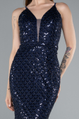 Robe de Soirée Longue Bleu Marine ABU4980