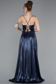 Robe de Soirée Longue Bleu Marine ABU4996
