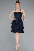 Robe de Cérémonie Courte Bleu Marine ABK2357