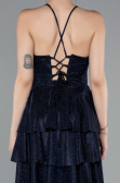 Robe de Cérémonie Courte Bleu Marine ABK2357