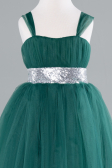 Robe De Soirée Enfants Longue Émeraude ABU3031