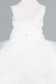 Robe de Soirée Enfants Devant Court Dos Long Blanc ABO115