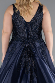 Robes De Soirée Grande Taille Longue Bleu Marine ABU4557
