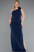 Robe De Soirée Grande Taille Longue Bleu Marine ABU4892