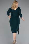 Robe De Invitation Grande Taille Midi Émeraude ABK1950